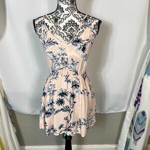 Kendall & Kylie pink floral cross back mini dress.